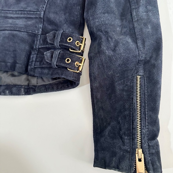 Mango - Blue Suede Jacket - Picture 11 of 13